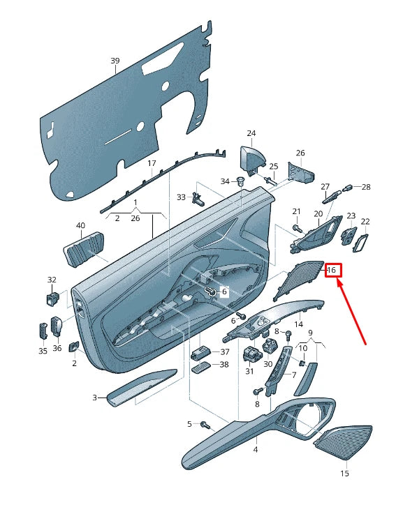 NEW AUDI TT FV REAR RIGHT LOUDSPEAKER TRIM 8S00354104PK 8S0035410 4PK ORIGINAL