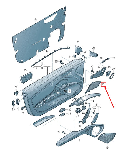NEW AUDI TT FV REAR RIGHT LOUDSPEAKER TRIM 8S00354104PK 8S0035410 4PK ORIGINAL