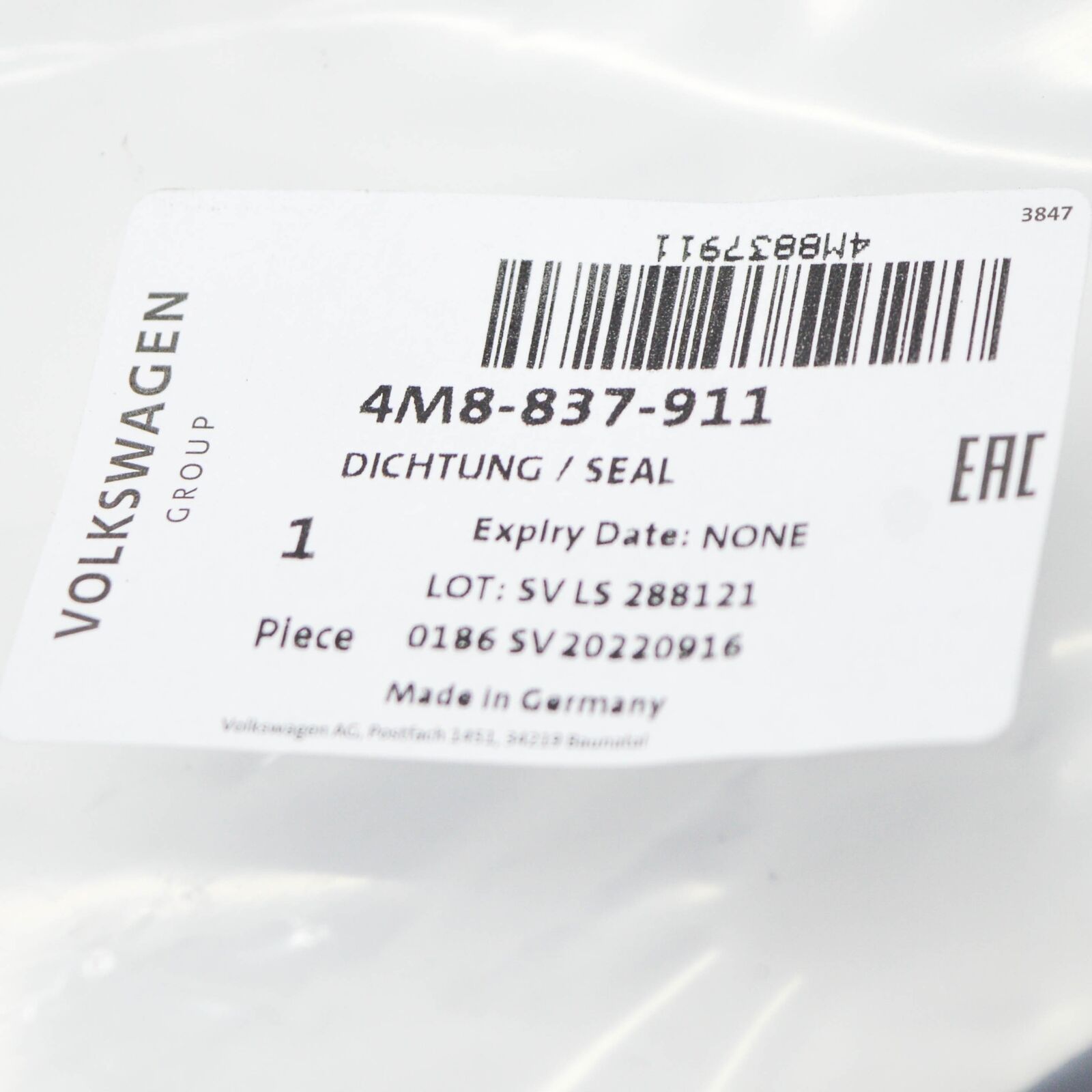 NEW AUDI Q8 4MN FRONT OUTER DOOR SEAL RUBBER 4M8837911 ORIGINAL