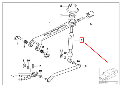 NEW BMW 3 E46 SHIFT LEVER 7543187 25117543187 ORIGINAL