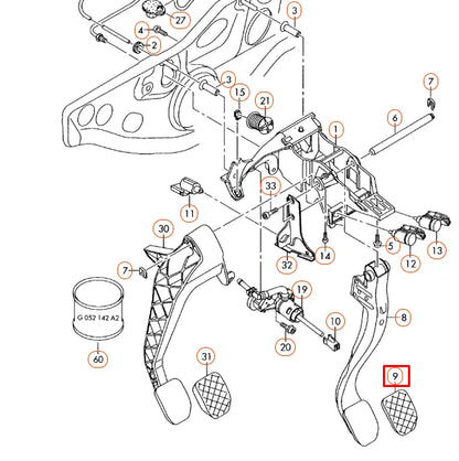 NEW AUDI A4 B6 INTERIOR BRAKE PEDAL COVER CAP 8D1721173B LHD