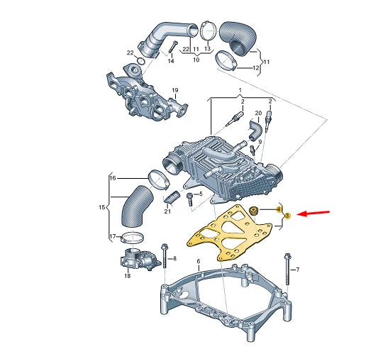 NEW VW TRANSPORTER VI T6 INTERCOOLER CARRIER PLATE 04L145791