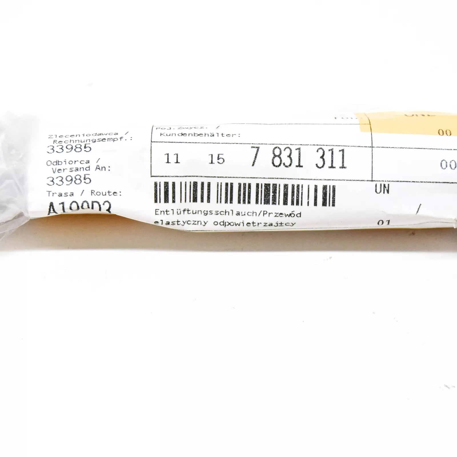 NEW BMW E46 E85 E86 Z3 CABRIO COUPE CRANKCASE VENT HOSE 11157831311 7831311