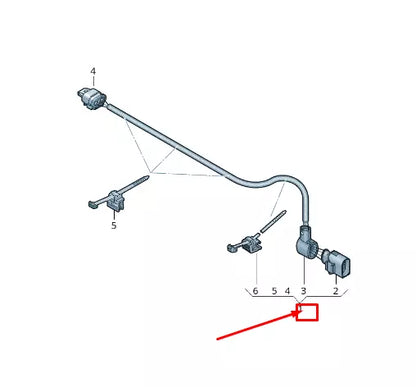 NEW AUDI RS3 RH PRESSURE DIFFERENCE SENDER ADAPTER CABLE LOOM 8V0971154