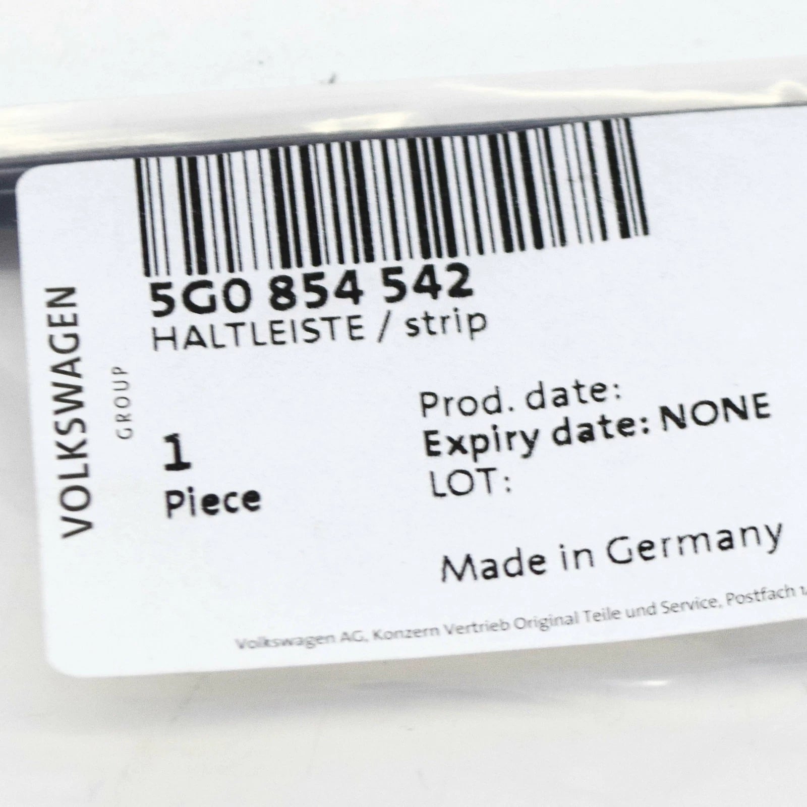 NEW VW GOLF MK7 5G FRONT WINDSHIELD RIGHT MOLDING BRACKET 5G0854542 ORIGINAL