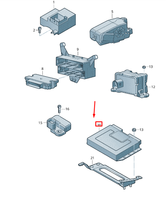 new vw touareg 7p mk2 adaptive suspension control unit 7p0907553ah original