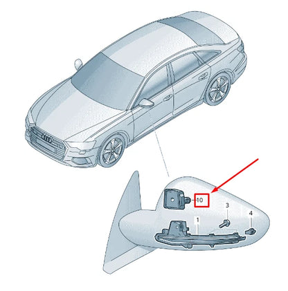 NEW AUDI A6 4A C8 RIGHT LANE CHANGE ASSIST WARNING DISPLAY LHD 4N1949146