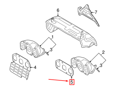 new audi q7 4l exhaust manifold gasket for cylinders 4-6 03h253050b original