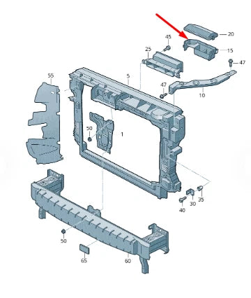 NEW VOLKSWAGEN TIGUAN 5N RADIATOR TOP AIR INTAKE GUIDE 5N08059629B9 ORIGINAL