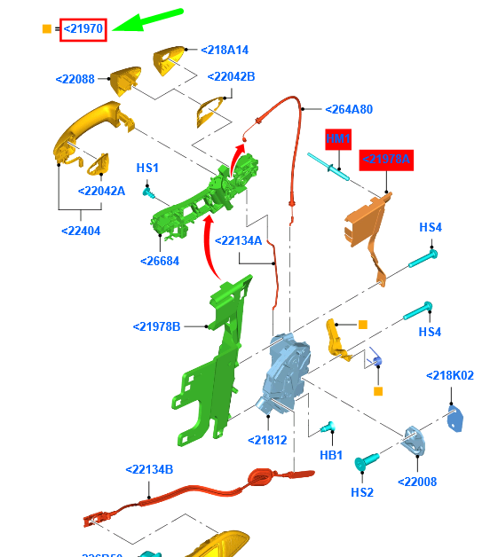 new ford fiesta mk6 wt front right door lever 1726300 8a61-b266a94-ab original