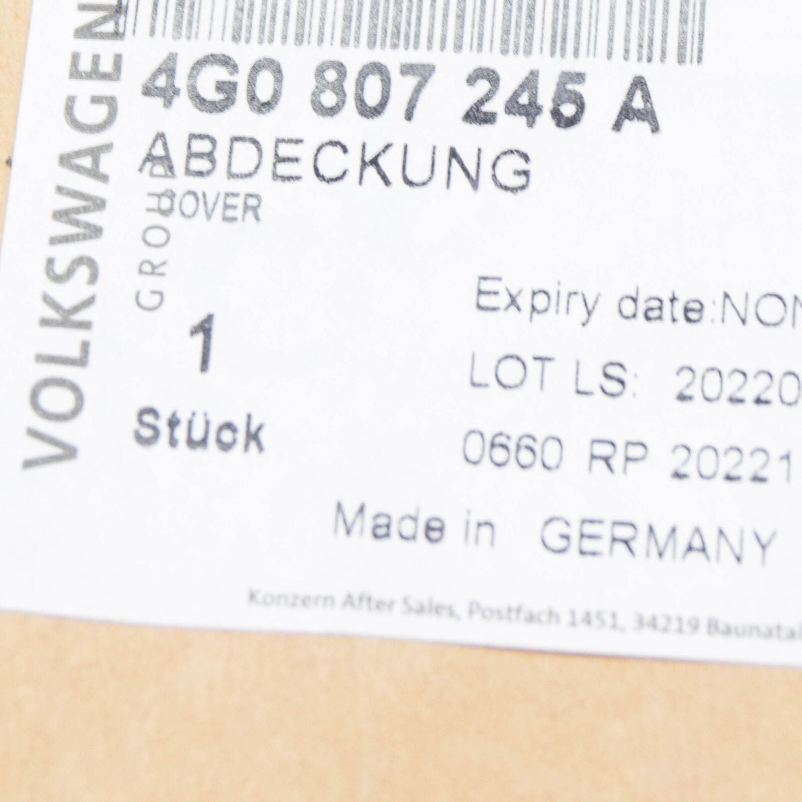 NEW AUDI A6 RS6 FRONT LEFT REAR GRILL COVER TRIM 4G0807245A ORIGINAL