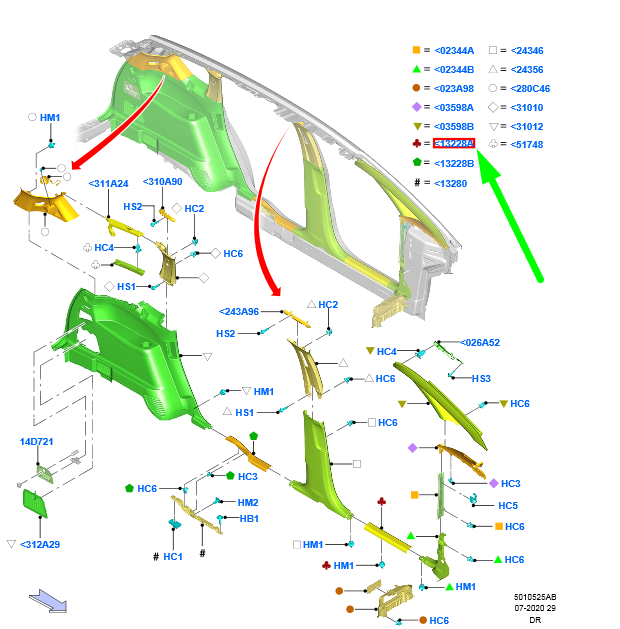 new ford galaxy mk3 front left door scuff plate 2419368 original