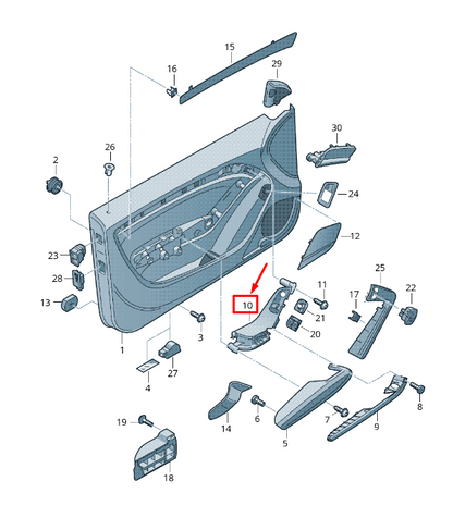 new audi a5 8t front left upper handle shell lhd 8t1867171aaz3 original