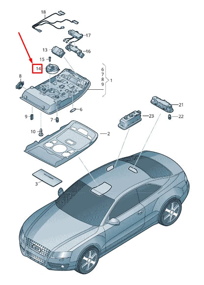 NEW AUDI A4 AVANT B8 SLIDING ROOF POTENTIOMETER 8K0959613A6PS ORIGINAL