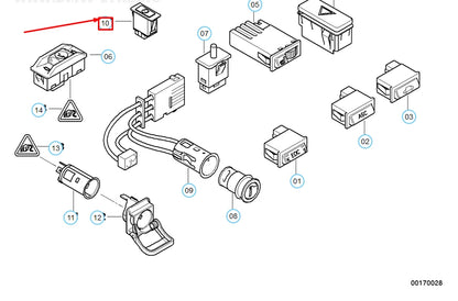 NEW BMW 5 E39 TIRE PRESSURE CONTROL SWITCH 61318375413 8375413 ORIGINAL