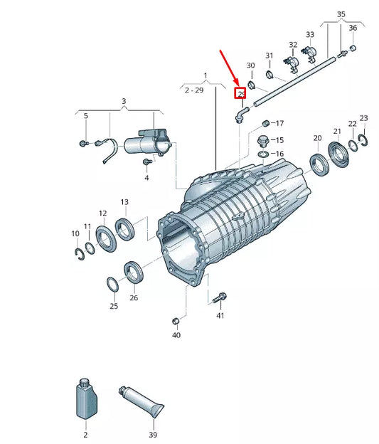 NEW VW TOUAREG 7P MK2 TRANSFER CASE BREATHER LINE 0AD301474A