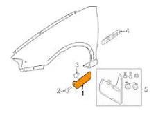 NEW AUDI A3 8P FRONT LEFT WING FENDER LOWER TRIM 8P0853991BGRU ORIGINAL