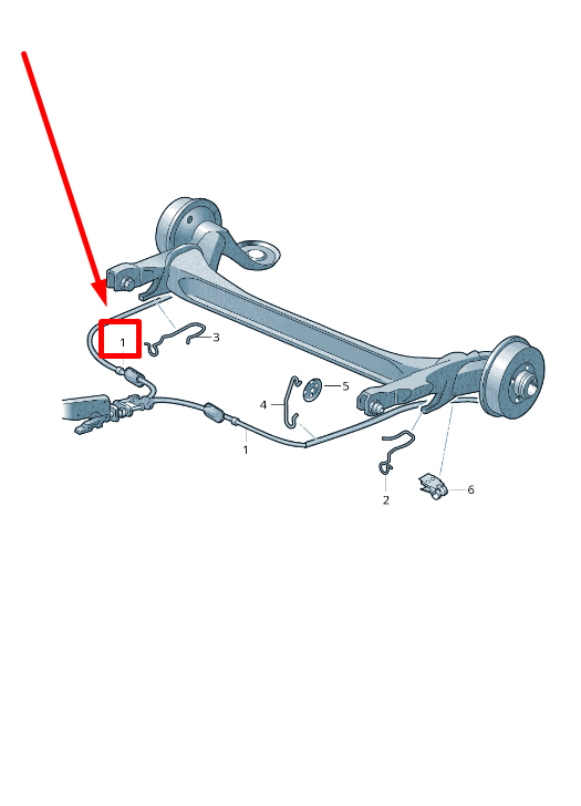 new audi a1 mk1 hand brake cable 6c0609721 original