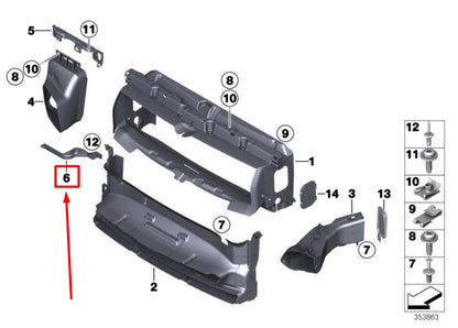NEW BMW 2 F22,F87 LOWER LEFT AUX. RADIATOR BRACKET 51648066623 8066623 ORIGINAL