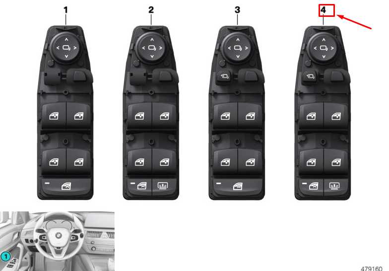 new bmw x7 g07 front left door window switch 61319460493 original