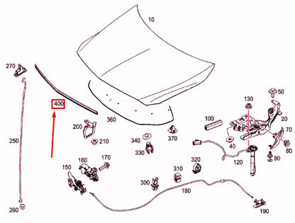 NEW MERCEDES-BENZ A W176 ENGINE HOOD SEAL A2468870098 ORIGINAL