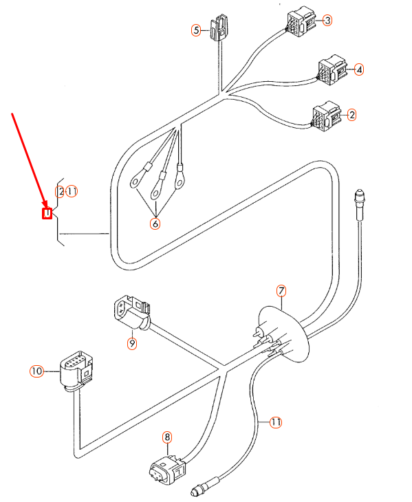 new audi a6 4f c6 engine additional wiring harness 4f0971109cr original