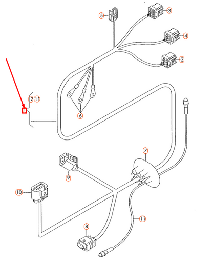 new audi a6 4f c6 engine additional wiring harness 4f0971109cr original
