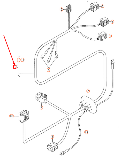 new audi a6 4f c6 engine additional wiring harness 4f0971109cr original