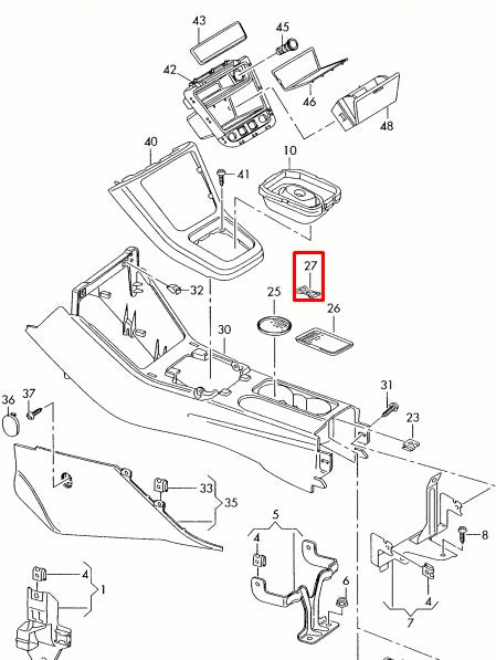 NEW VW EOS 1F7 VOLKSWAGEN BOTTLE OPENER 1K0858230A