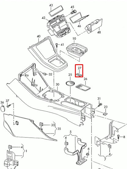 NEW VW EOS 1F7 VOLKSWAGEN BOTTLE OPENER 1K0858230A