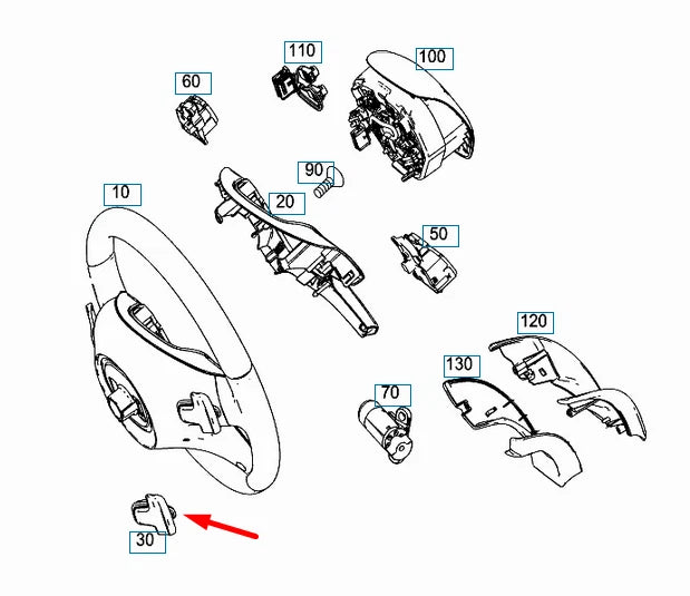 NEW MERCEDES-BENZ GLE W166 STEERING WHEEL SHIFT ROCKER ARMS L & R A0005453968
