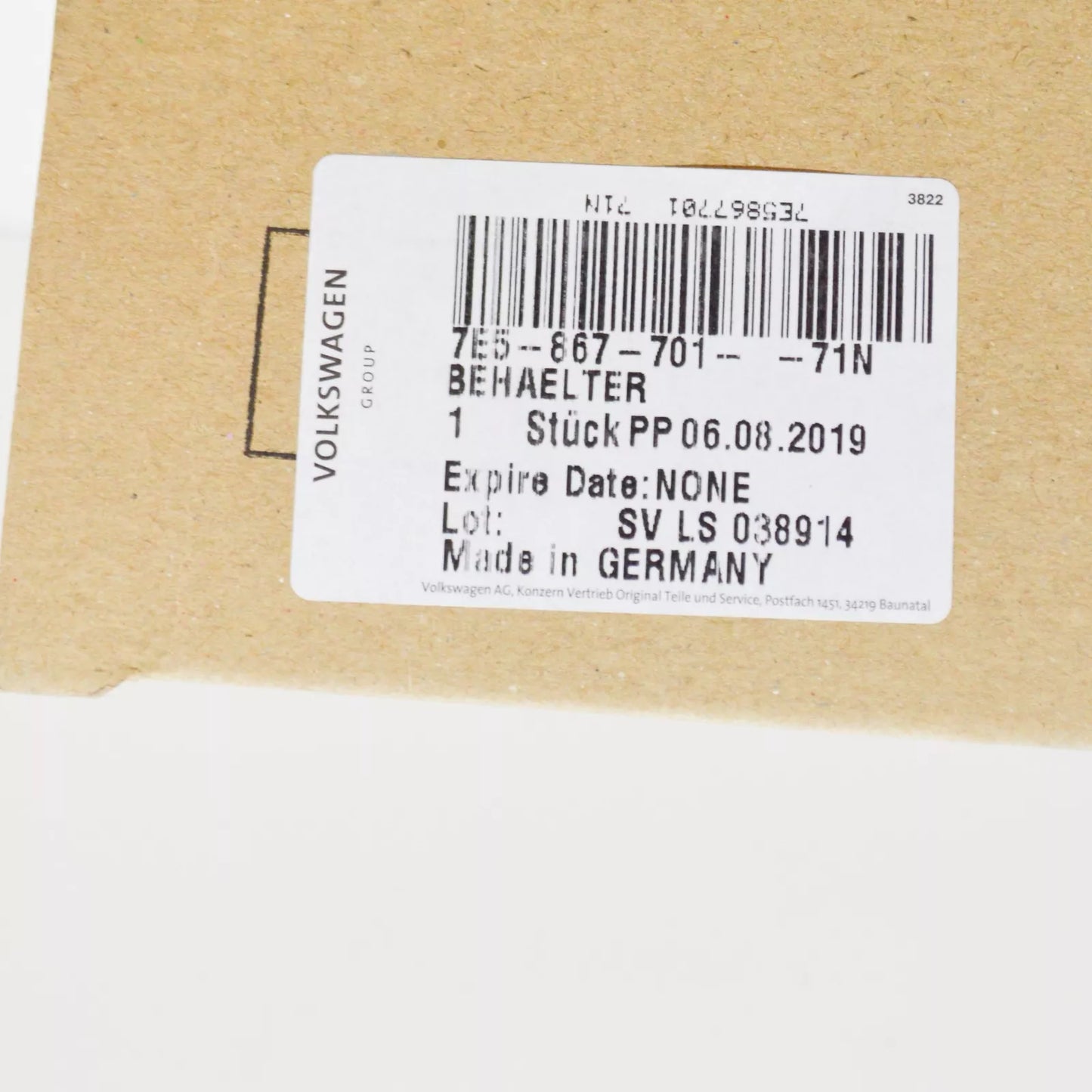 NEW VW TRANSPORTER T5 FRONT DOOR PANEL REFUSE CONTAINER 7E586770171N