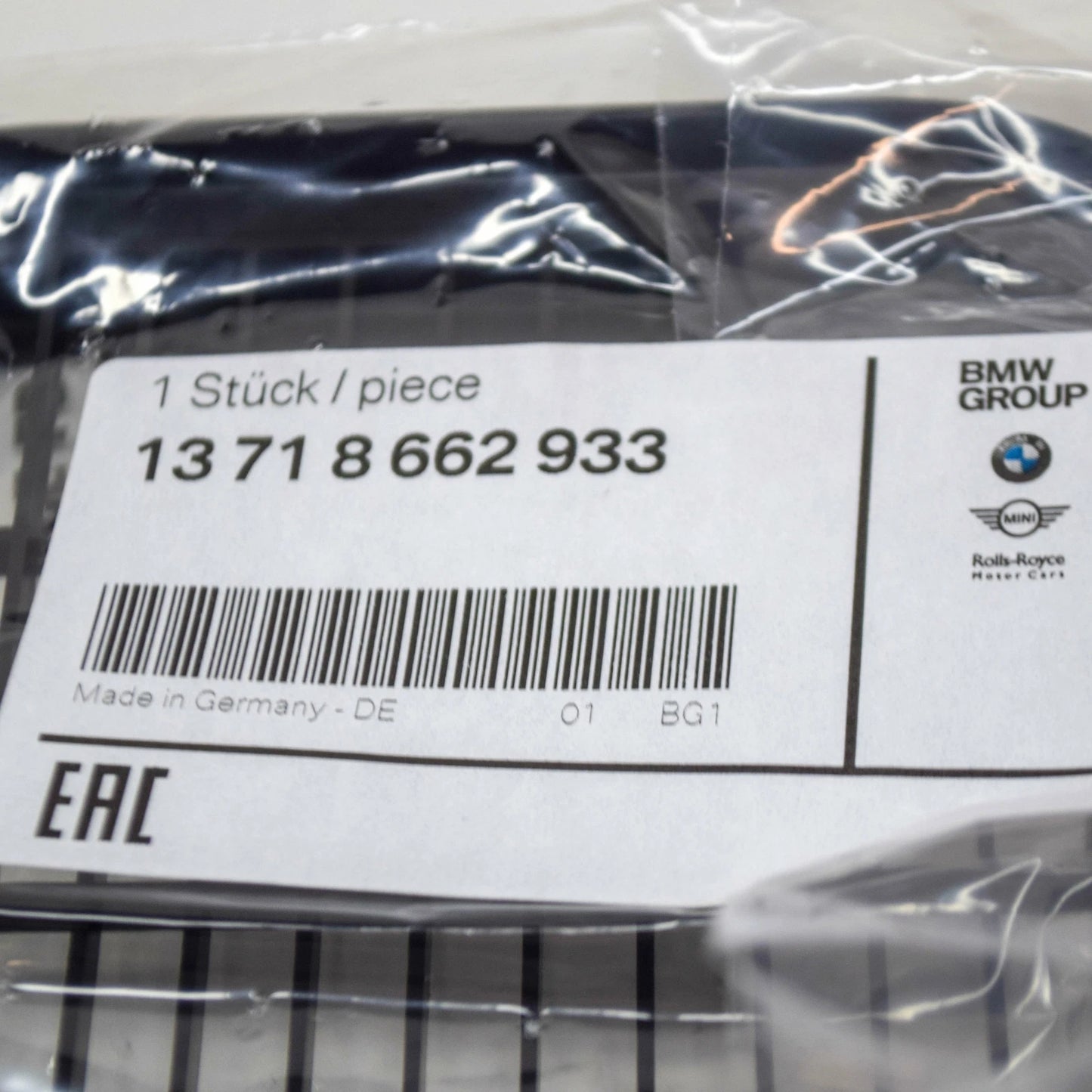 NEW BMW X5 G05 ENGINE AIR INTAKE HOSE DUCT GRILLE 13718662933 ORIGINAL