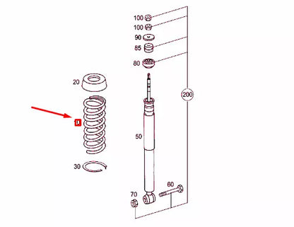 NEW MERCEDES-BENZ C W203 REAR COIL SPRING A2103243604 ORIGINAL