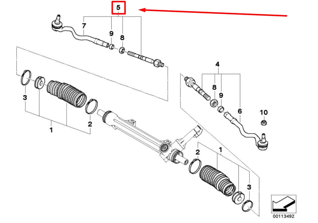 NEW BMW Z4 COUPE E86 RIGHT STEERING TIE ROD END 7837836 32107837836 ORIGINAL