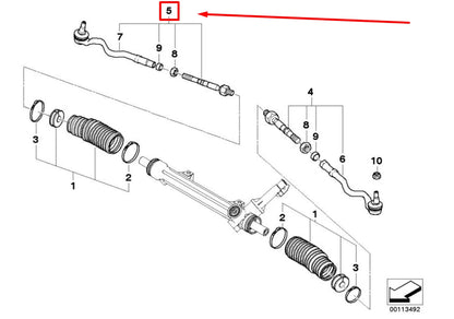 NEW BMW Z4 COUPE E86 RIGHT STEERING TIE ROD END 7837836 32107837836 ORIGINAL