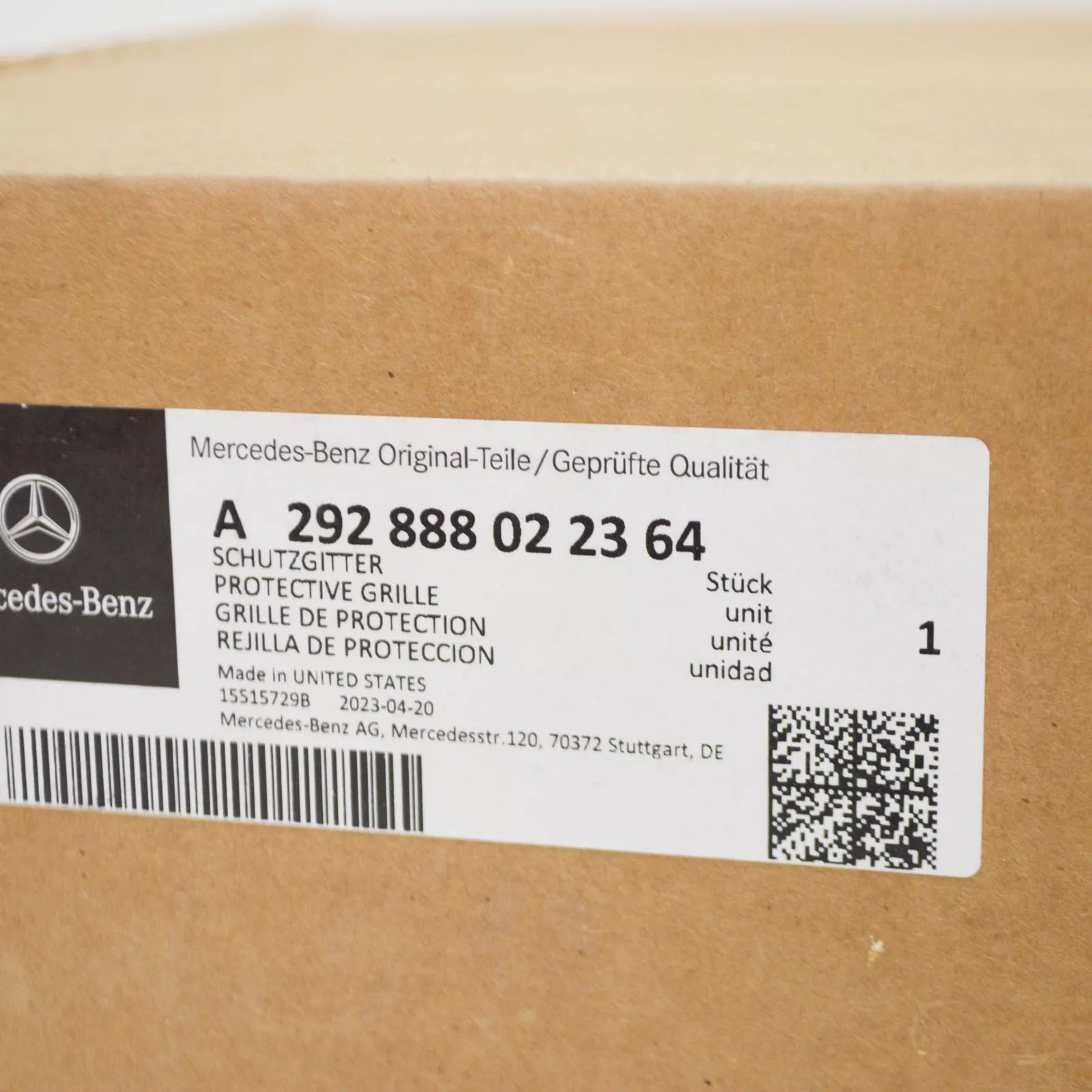 NEW MERCEDES-BENZ GLE C292 RADIATOR GRILLE COVER A292888022364 ORIGINAL