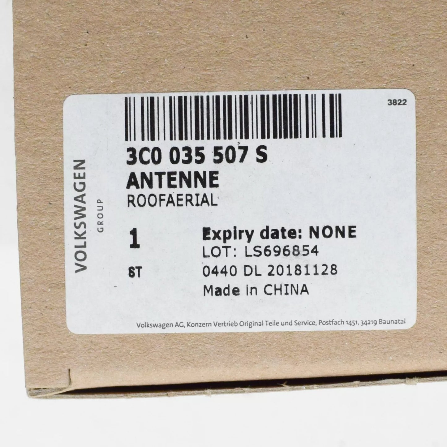 NEW VW BEETLE A5 ROOF ANTENNA AERIAL SHARK 3C0035507S ORIGINAL