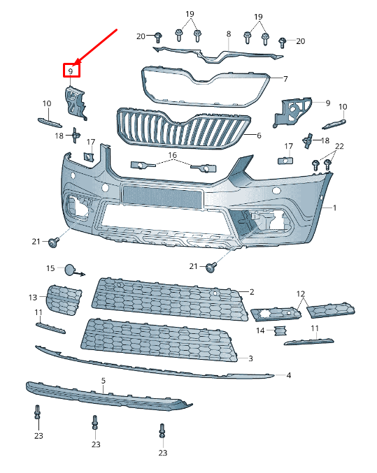 new skoda yeti 5l front left headlamp washer bracket 5l0807055b9b9 original
