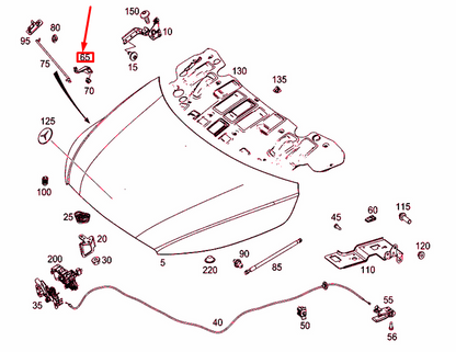 NEW MERCEDES-BENZ VITO W447 ENGINE HOOD SUPPORT BRACKET A4476280114 ORIGINAL