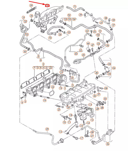 NEW AUDI A4 B8 INTAKE MANIFOLD 06H133201AR ORIGINAL