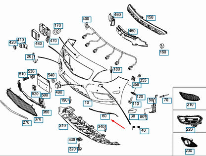 NEW MERCEDES-BENZ CLA COUPE C117 FRONT BUMPER LEFT TRIM A1178851322