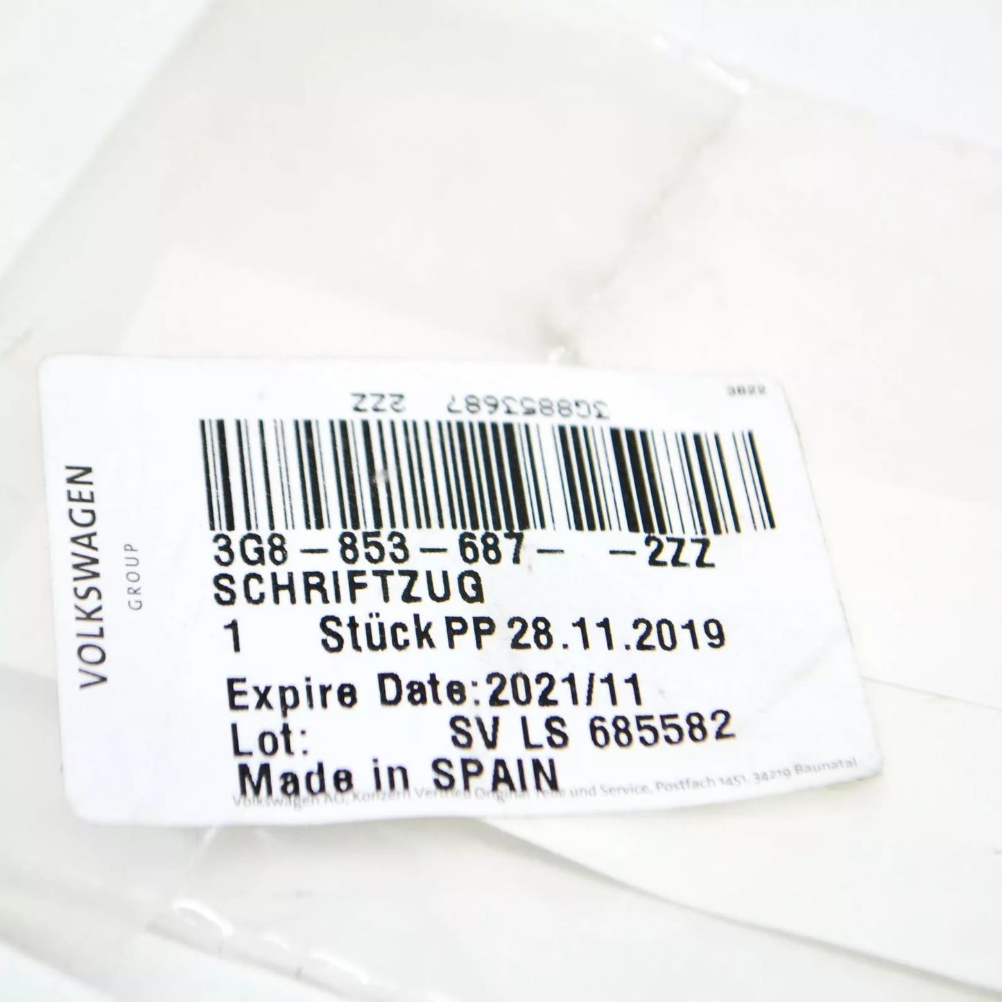 NEW VOLKSWAGEN ARTEON 3H7 REAR TAILGATE BOOTLID BADGE 3G88536872ZZ