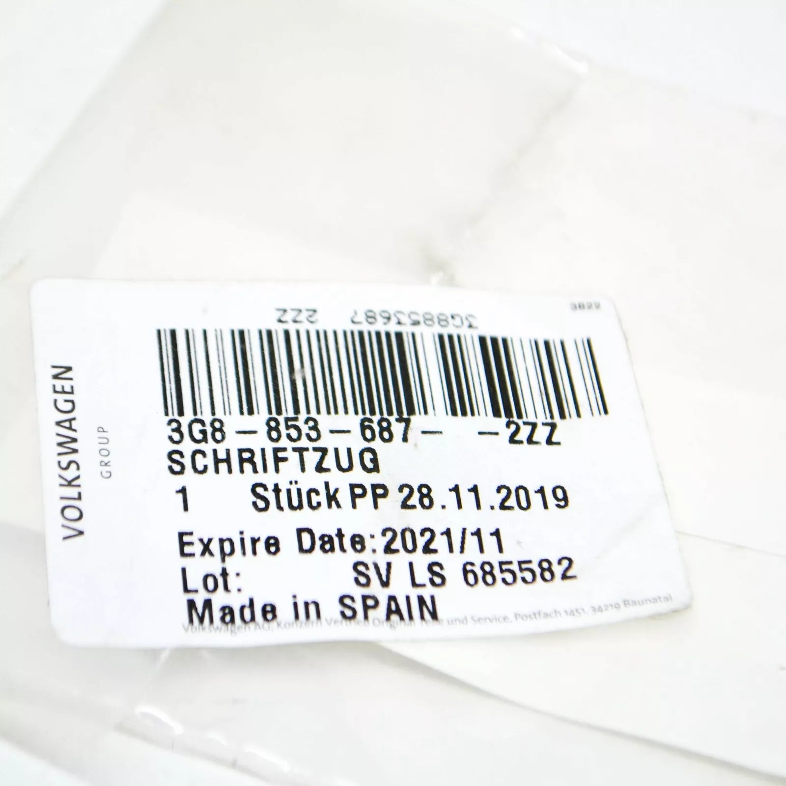 NEW VOLKSWAGEN ARTEON 3H7 REAR TAILGATE BOOTLID BADGE 3G88536872ZZ