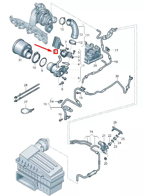 NEW VOLKSWAGEN T-ROC A11 HEAT PROTECTION SLEEVE 04L971461AP
