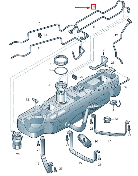 NEW VOLKSWAGEN CRAFTER 2F MK1 FUEL RETURN PIPE 2E0201362C