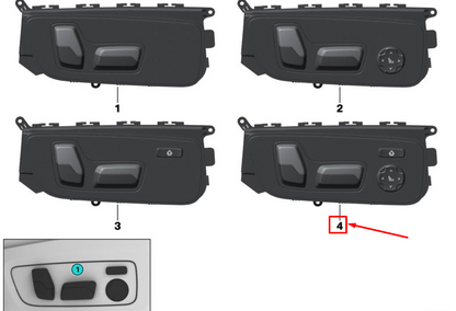 new bmw 3 g20 left seat adjustment switch 61319390111 original