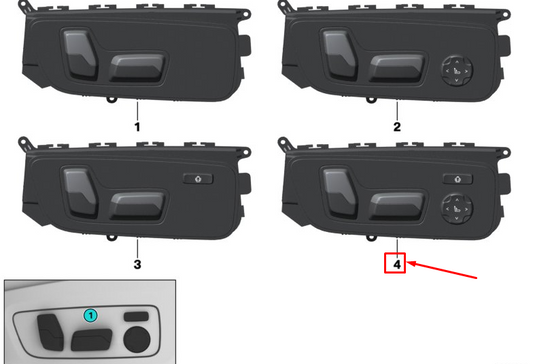 new bmw 3 g20 left seat adjustment switch 61319390111 original