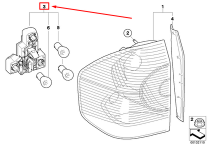 new bmw x3 e83 rear left taillight bulb holder 63213418439 3418439 original