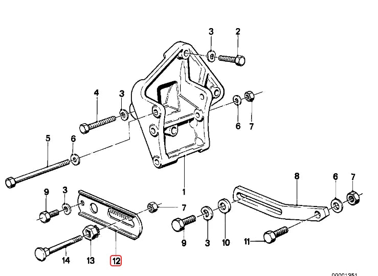 NEW BMW 3 E21 ALTERNATOR MOUNTING ADJUSTING BAR 12311274833 1274833 1978